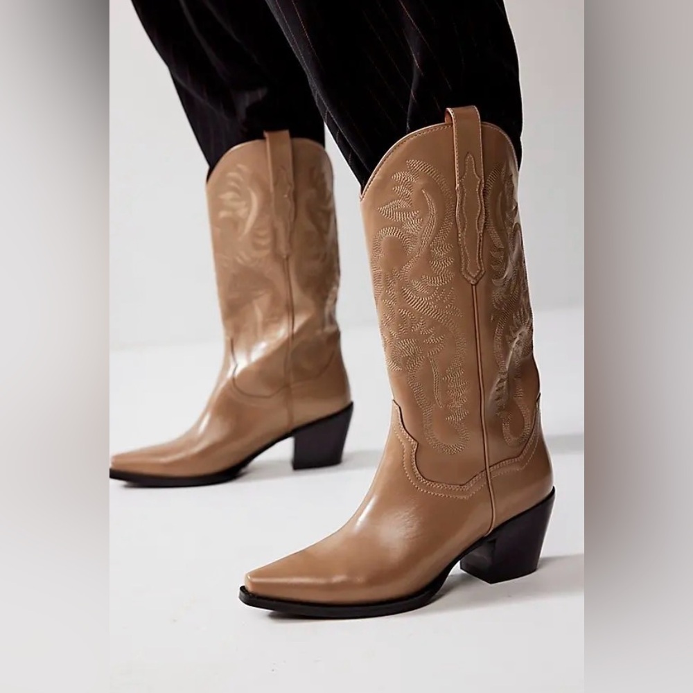 NIB FREE PEOPLE JEFFREY CAMPBELL 
Dagget Western Boots - Dark Taupe 
$270 MSRP - Picture 2 of 15
